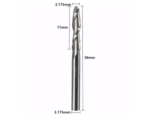 utensile per il taglio solido di CNC dei mulini di estremità del naso della palla del carburo di 32mm 3.175mm